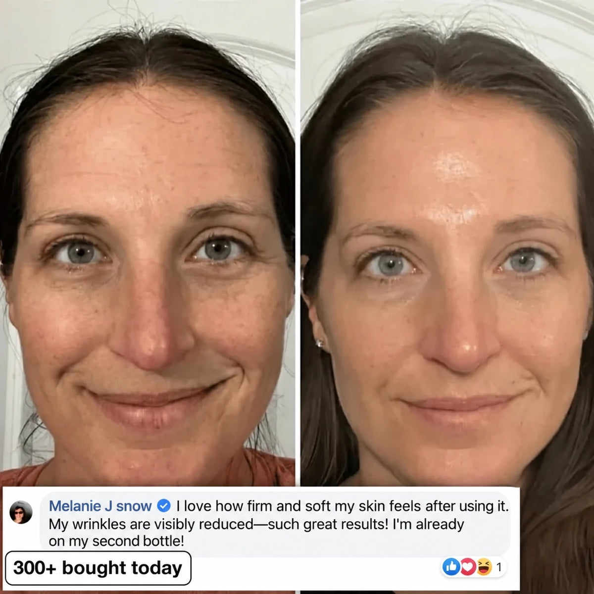 Customer before and after